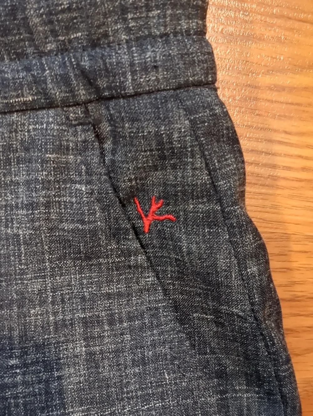Isaia Napoli Charcoal Grey Comfort Project Drawstring Trousers- Wool Silk Linen